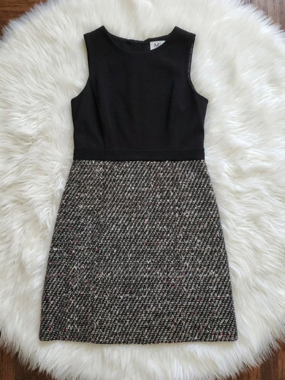 NWT Milly Minis Black Panel Dress in Size 14.